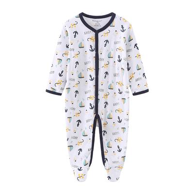 Anchor Long Sleeve Newborn Boy Clothing Cotton Baby Clothes Romper Jumpsuits Costumes