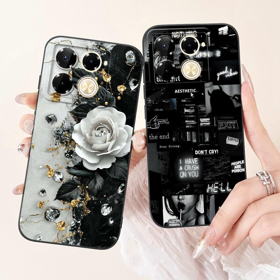 Soft Silicone Phone Case For Infinix Note 40 Pro 4G 5G Note40 Pro+ 40x Funda Cartoon Animals Flower Fashion Printed Back Cover