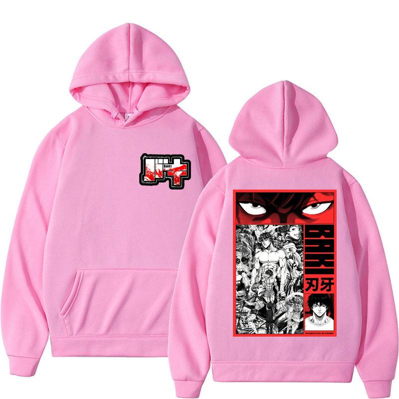 Japanese Anime Baki Hanma The Grappler Hoodies Men Women Harajuku Vintage Manga Long Sleeve Casual Oversized Fleece