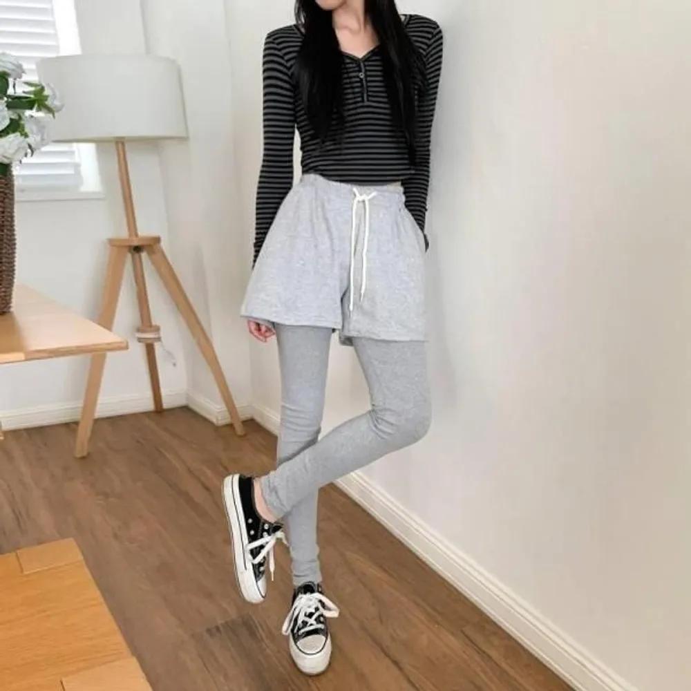 Women's Stretchy Elastic Leggings Shorts Plain Color
