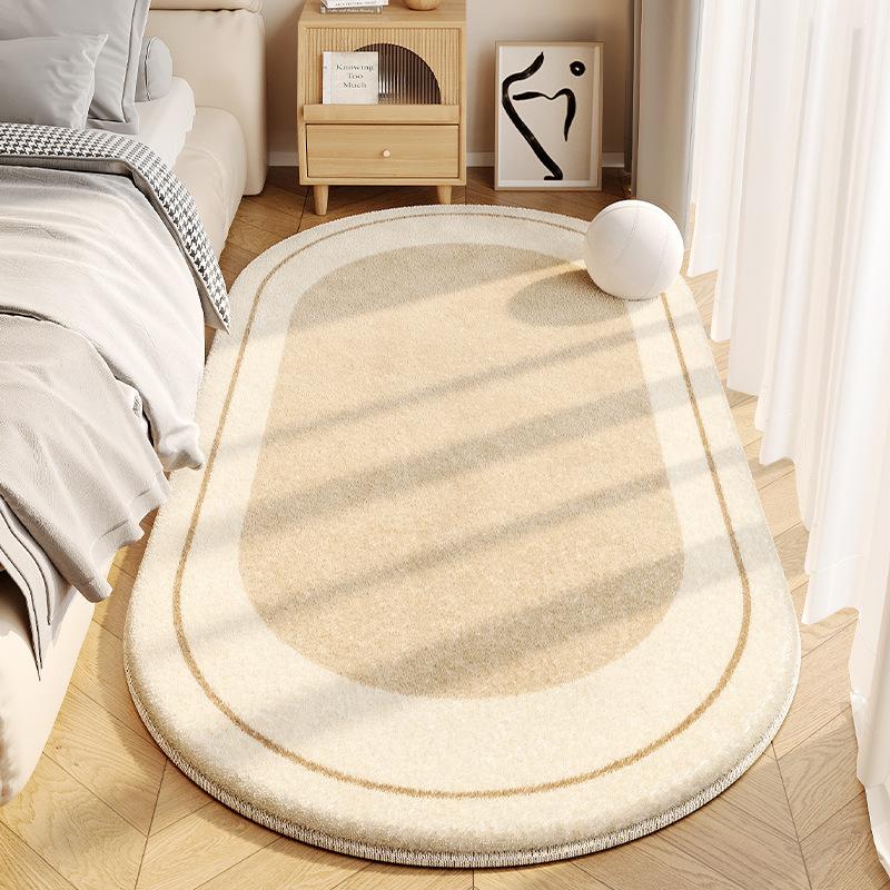 Imitation Cashmere Carpet, Cool and Non-slip Household Bedroom Bedside Blanket, Dirt-resistant and Wear-resistant Living Room Bay Window Mat