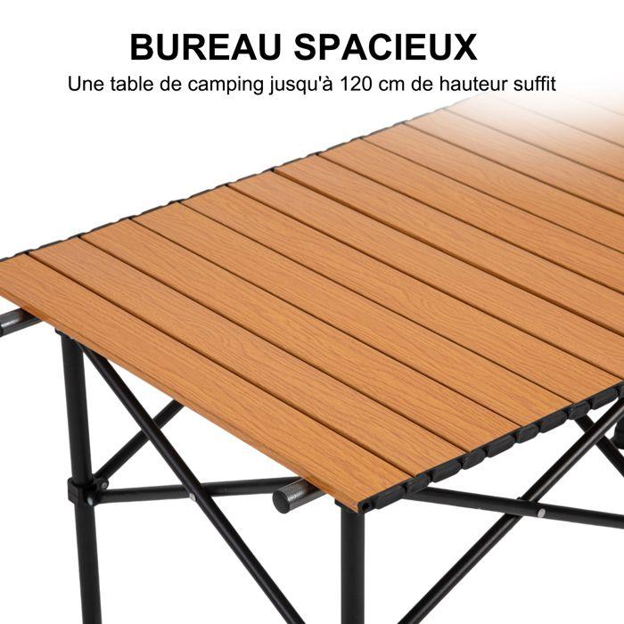 Table de camping - K IKIDO - Pliante - Acier au carbone - 90x50x54cm - Accessoires fournis avec le chariot de jardin-Capacité 60KG