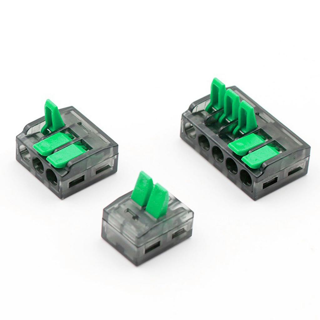 75Pcs 2/3/5 Port Electrical Lever Wire Connectors Fast Connection Terminal Electrical Connectors Push-in Terminal Block