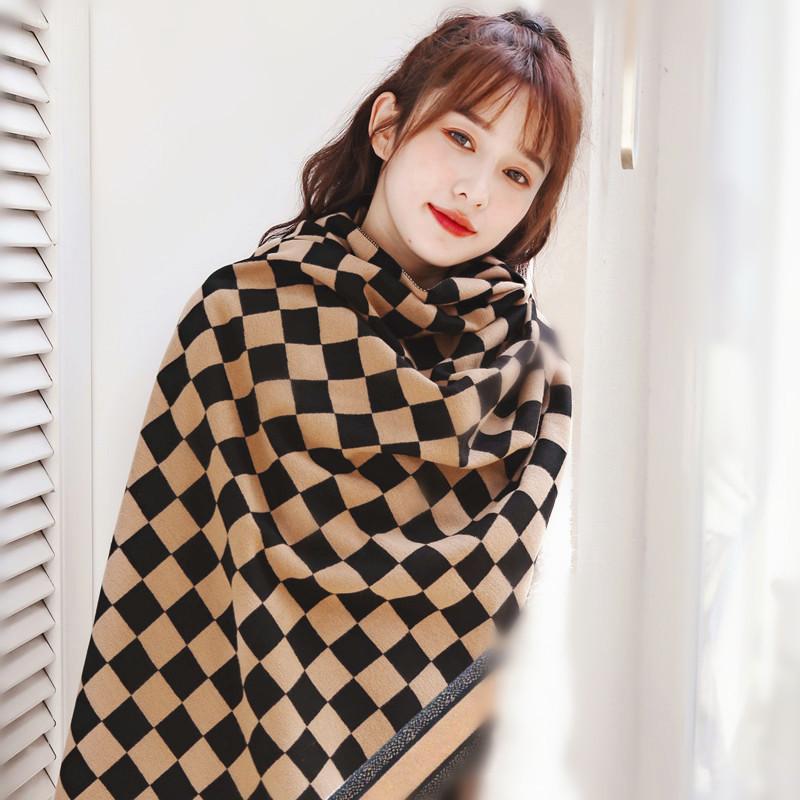 Plaid Scarf Korean Version Autumn and Winter Women's Shawl New Plaid Scarf Wool Winter Scarf