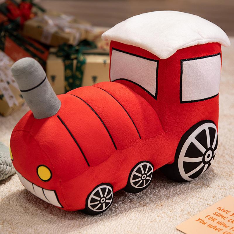 Simulation Train Doll Plush Toy Car Throw Pillow Children Sleep with Soothing Doll