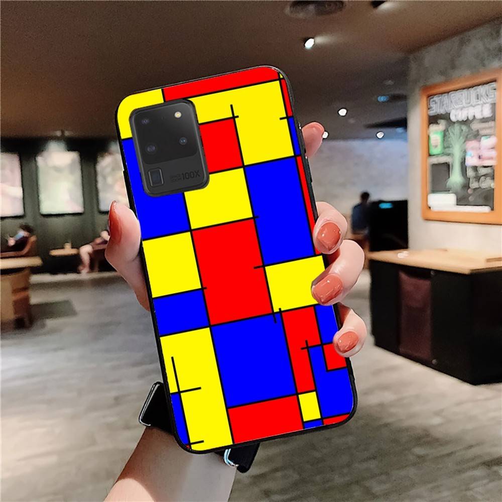 Pattern Abstract Piet Mondrian Phone Case For Samsung S 9 10 20 21 22 23 30 23 24 Plus Lite Ultra FE S10lite Funda