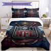 3-teiliges Bettbezug-Set (1 * Bettbezug + 2 * Kissenbezug, ohne Kern), NFL Print Weiches All-Season Bettwäscheset, Heim Schlafzimmer Dekor Geschenk