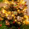 Gingerbread Animal Wooden Ornaments Cookie-Inspired Christmas Tree Hanging Pendants Festive Party Decoration