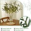 Ramos de Oliveira Artificiais Iluminados Para Vasos, Hastes Decorativas de Folhagem Para Centros de Mesa, Arranjos Florais de Casamento, Decoração de Casa Interior