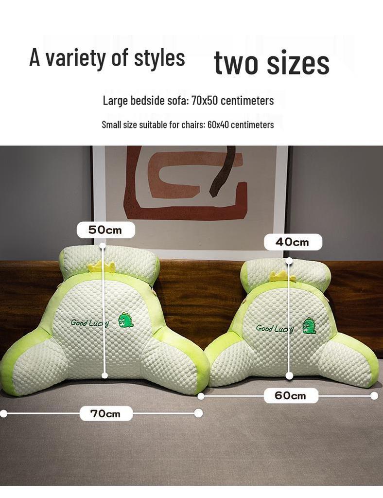 Cooling Bean Ice Animal-Shaped Lumbar Cushion - Cute Cartoon Dinosaur, Rabbit, Dolphin Headboard Pillow