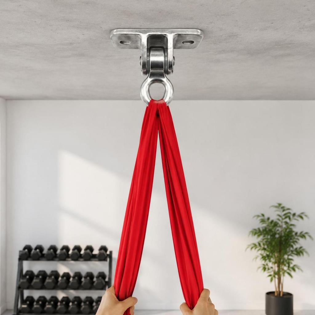 Swing Hanger Bracket Silver Turnable Overhead Mount Polished Mounting