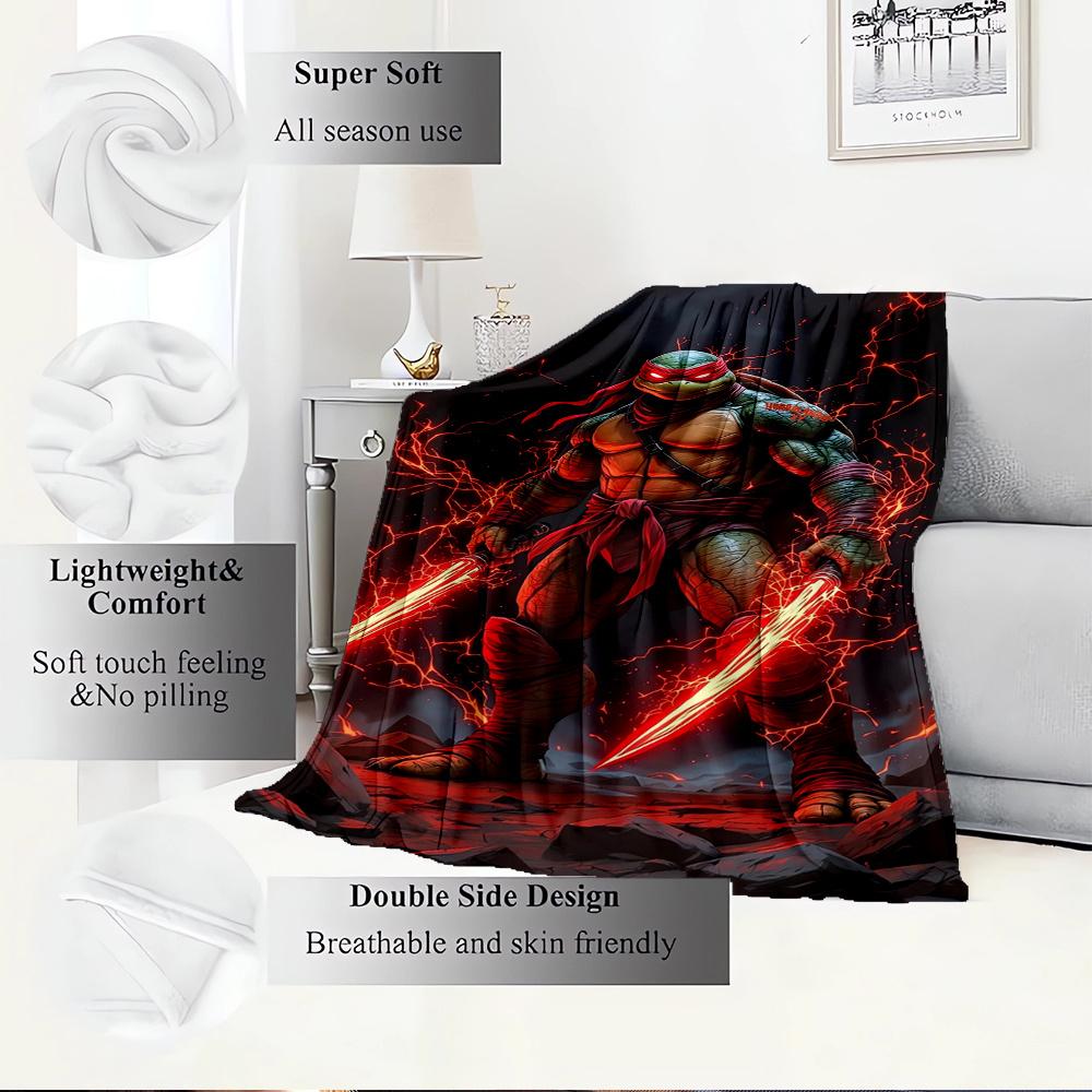 LeonardoThemed Flannel Blanket, Glam Style, Digital Print, All-Season Comfort,  ,for Cozy Plush Flannel Cover106