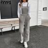 Women's Fashion Casual Summer Spring Solid Color Print Sleeveless Suspenders Loose Waistline Trousers Jumpsuits & Rompers