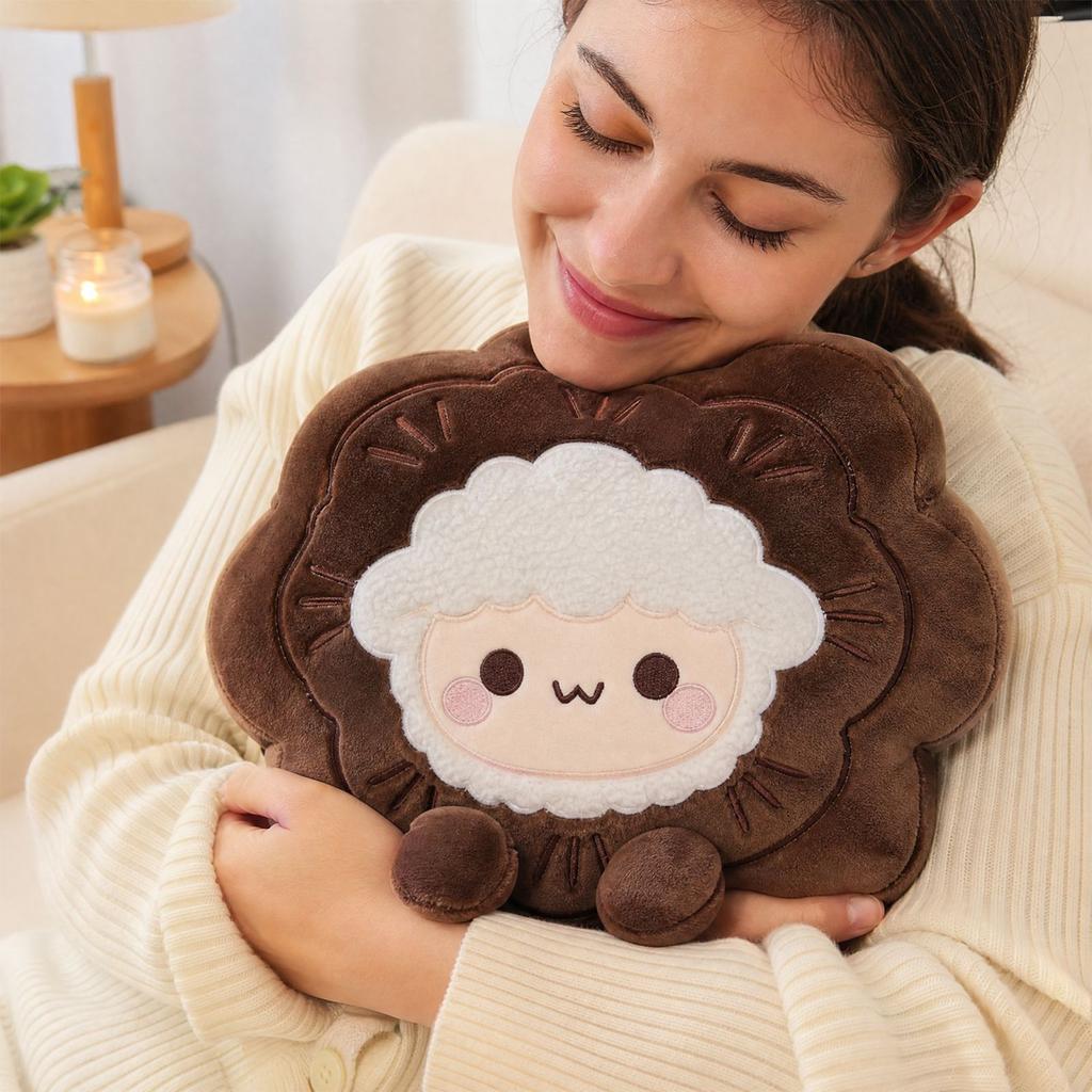 Lamb Stuffed Animal Plush Toy, Mooncake Soft Doll for Kids,