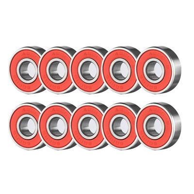 10PCS ABEC-9 608 2RS Roller Skate Wheel Bearing Anti-rust Skateboard Wheel Bearing Red Sealed 8x22x7mm Shaft