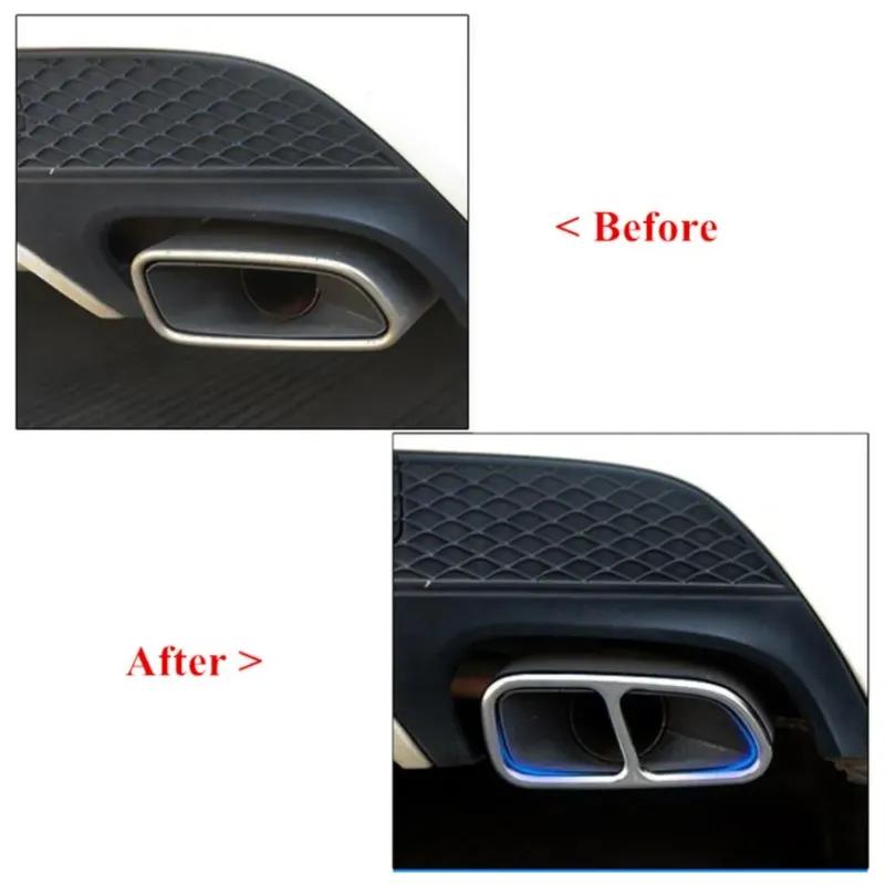 Car Rear Exhaust Tail Throat Pipe Cover Trim Muffler Fit For Mercedes Benz CLA 2013-2016 /SLK R172 CLS C218 SL R230 Retrofit