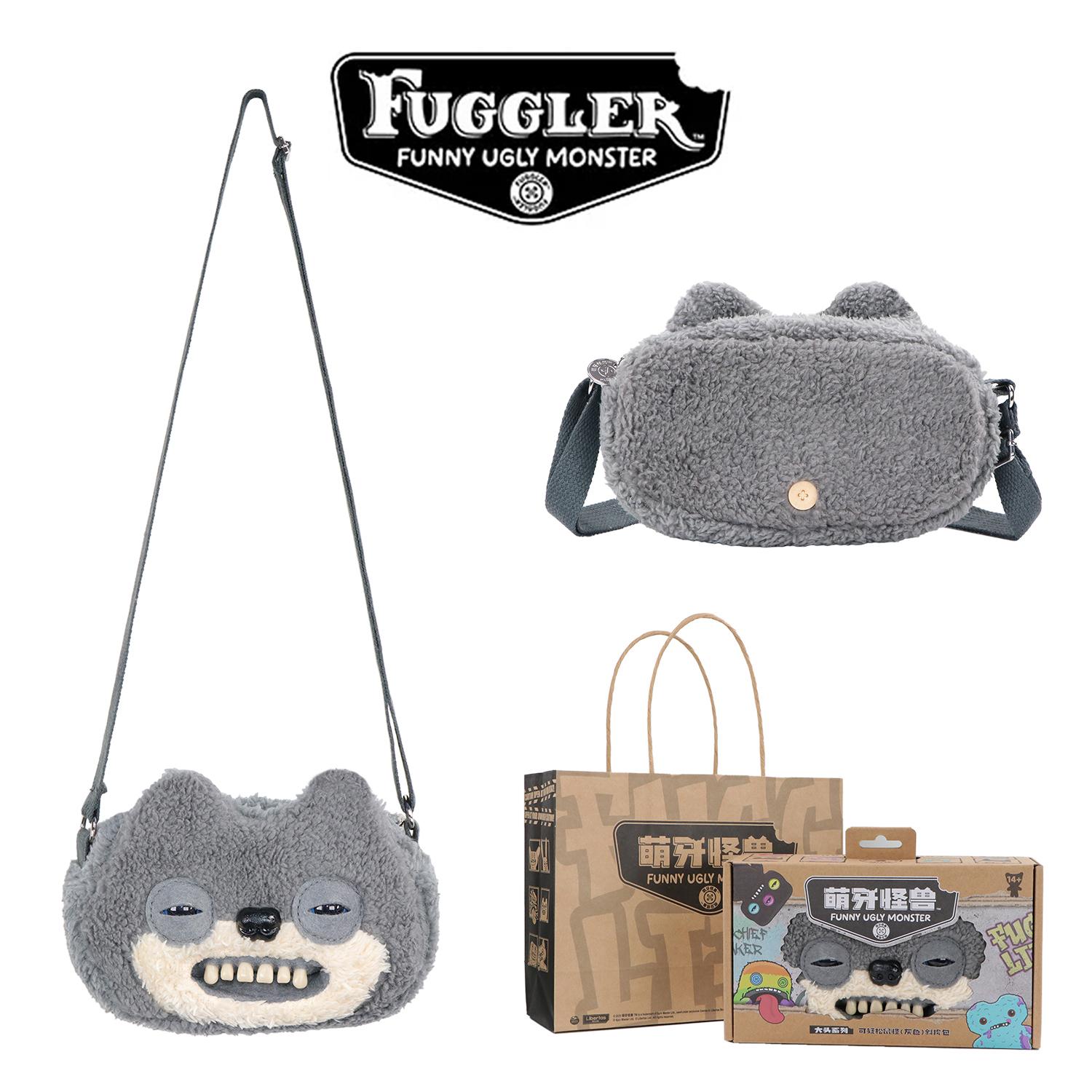 Ugly Cute Tooth Monster Plush Crossbody Bag Cartoon Animal Chain Purse Wallet Backpack For Girls