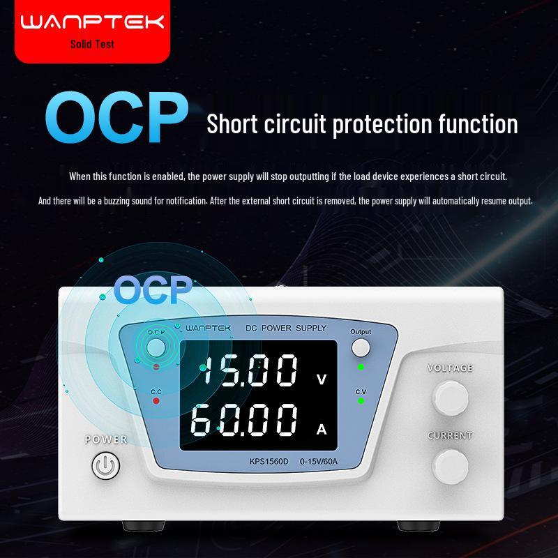 GuCe KPS1560D Adjustable DC Power Supply, 15V 60A, for Laboratory Testing and Battery Charging