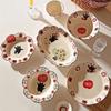 Cute Cartoon Ceramic Plate Creative Cat Fruits Salad Plates Exquisite Party Afternoon Tea Home Tableware Restaurant Ramen Bowls