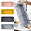 Black Kitchen Extendable Multifunctional Fruit and Vegetable Cleaning Basket Drain Storage Rack -1 Piece