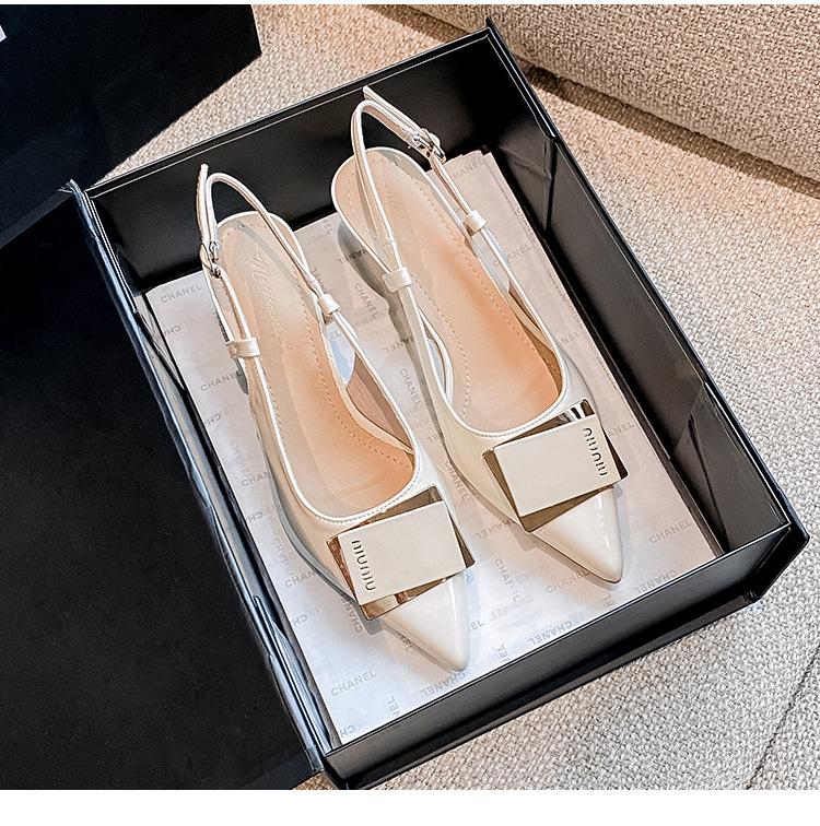 Sandalias Francesas de Moda para Mujer Verano 2025 Diamante Puntera Puntiaguda Tacones Altos Delgados Zapatos de Señora Talla Grande Sandalias de Mujer 41 42 43