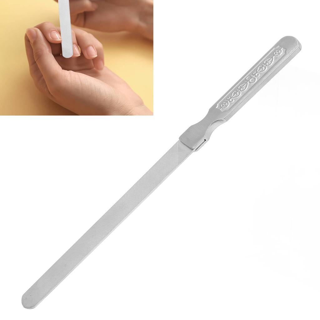 Nail File Double Sided Design Small Portable Strong Practicality Stainless Steel Nail File for Home Nail Salons Travel