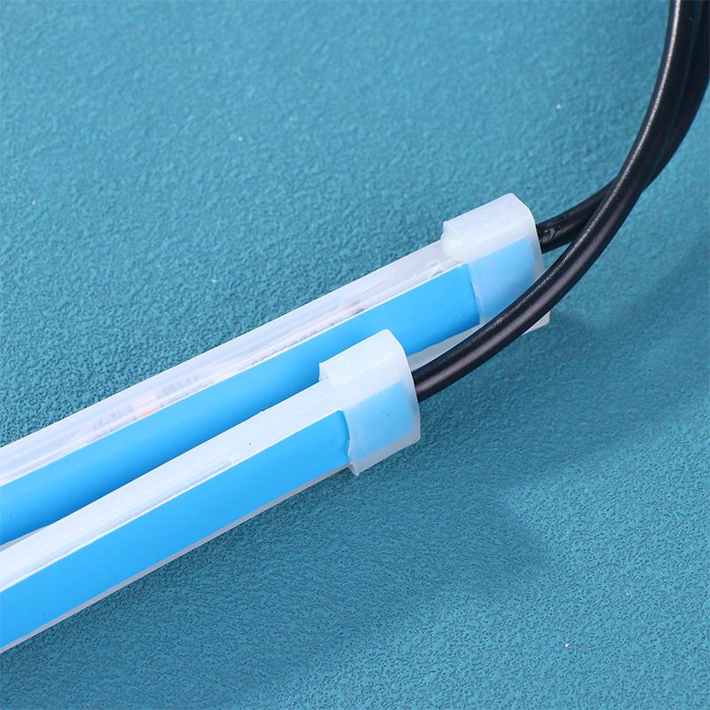 2 Pezzi 30/45/60 Cm DRL Flessibili Impermeabili per Auto Striscia LED per Fari Universali Fari Auto Segnale di Svolta Giallo Luce Flusso Freni