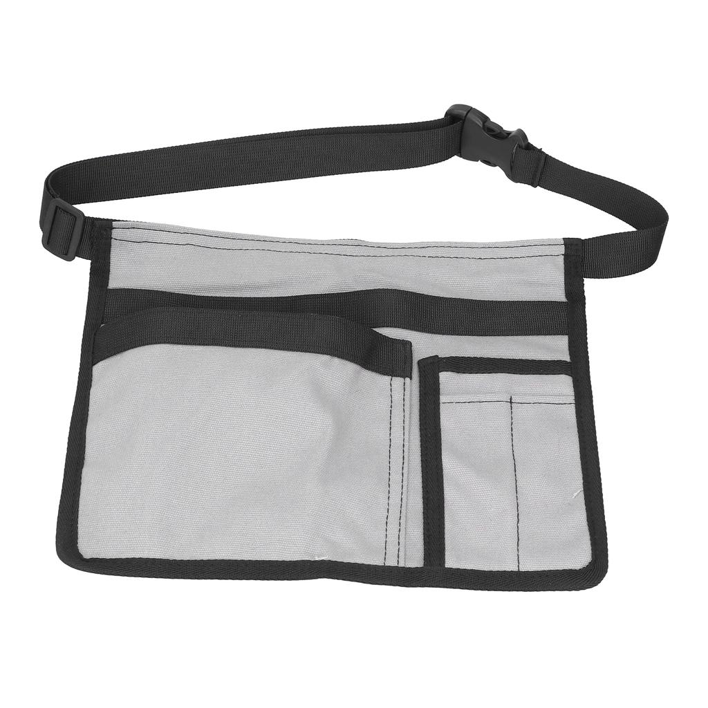 Unilateral Waist Hanging Tool Bag Wear Resistant Oxford Cloth Adjustable Tools Organizer for GardenGrey
