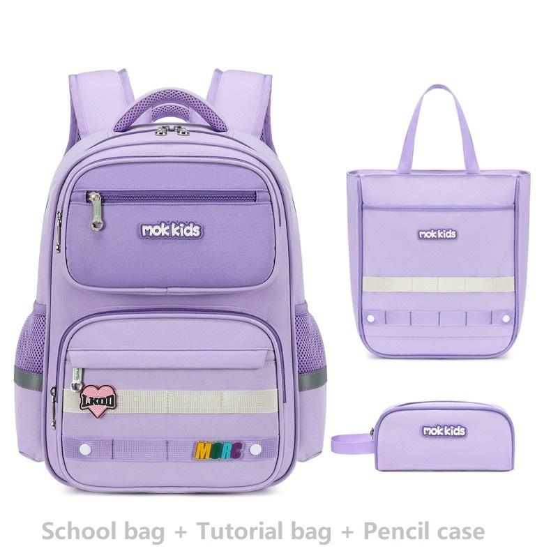 Primary School Students' Three-piece Backpack To Reduce The Load and Protect The Spine