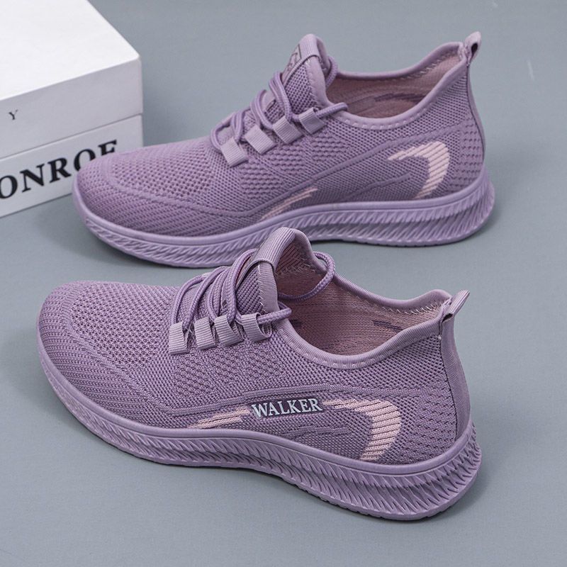 

Old Beijing cloth shoes female mother shoes new fashion versatile sports shoes flying woven breathable soft sole not tired feet casual shoes 35