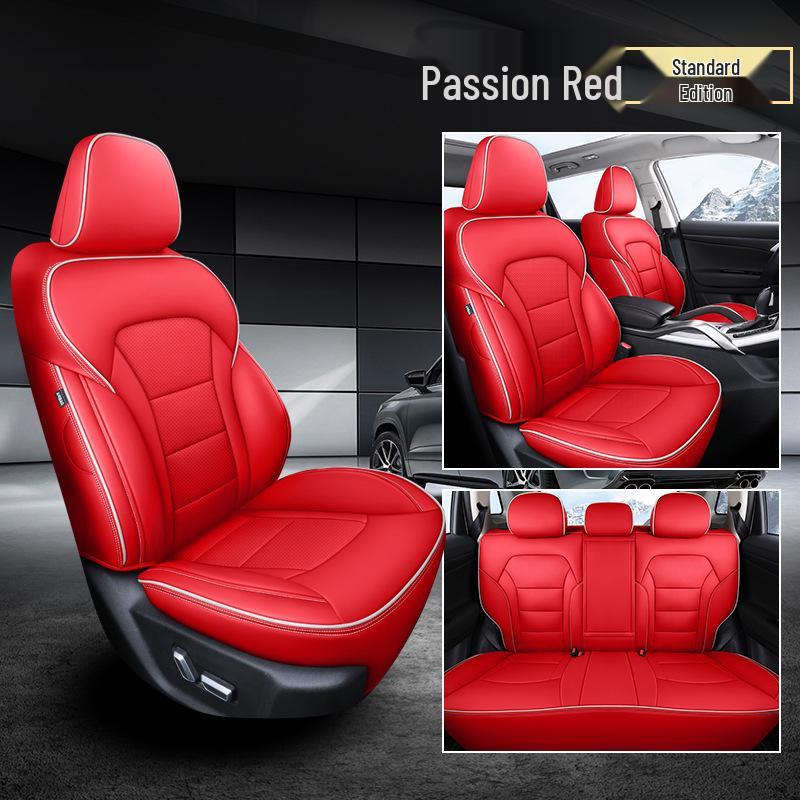 Full Surround Five-Seat Car Cover - Genuine Leather, All-Season Cushion for Any Model