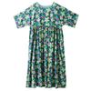 Kurzarm Plus Size Baumwolle Vintage Blumenmuster Neu in Kleidern für Damen lässig locker langes Sommerkleid