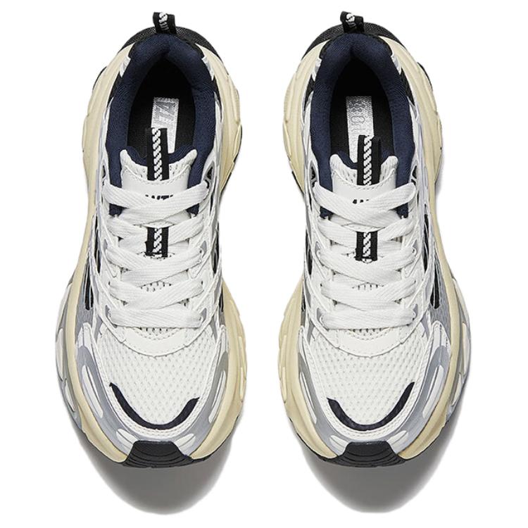 Anta Women's Qianxi Retro Chunky Dad Shoes Off White Black Navy Blue 122518899-1
