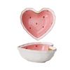 Strawberry Ramen Bowls and Spoons Creative Ceramics Anti-scald Instant Noodle Bowl Cute Strawberry Bowl Pretty Bowl