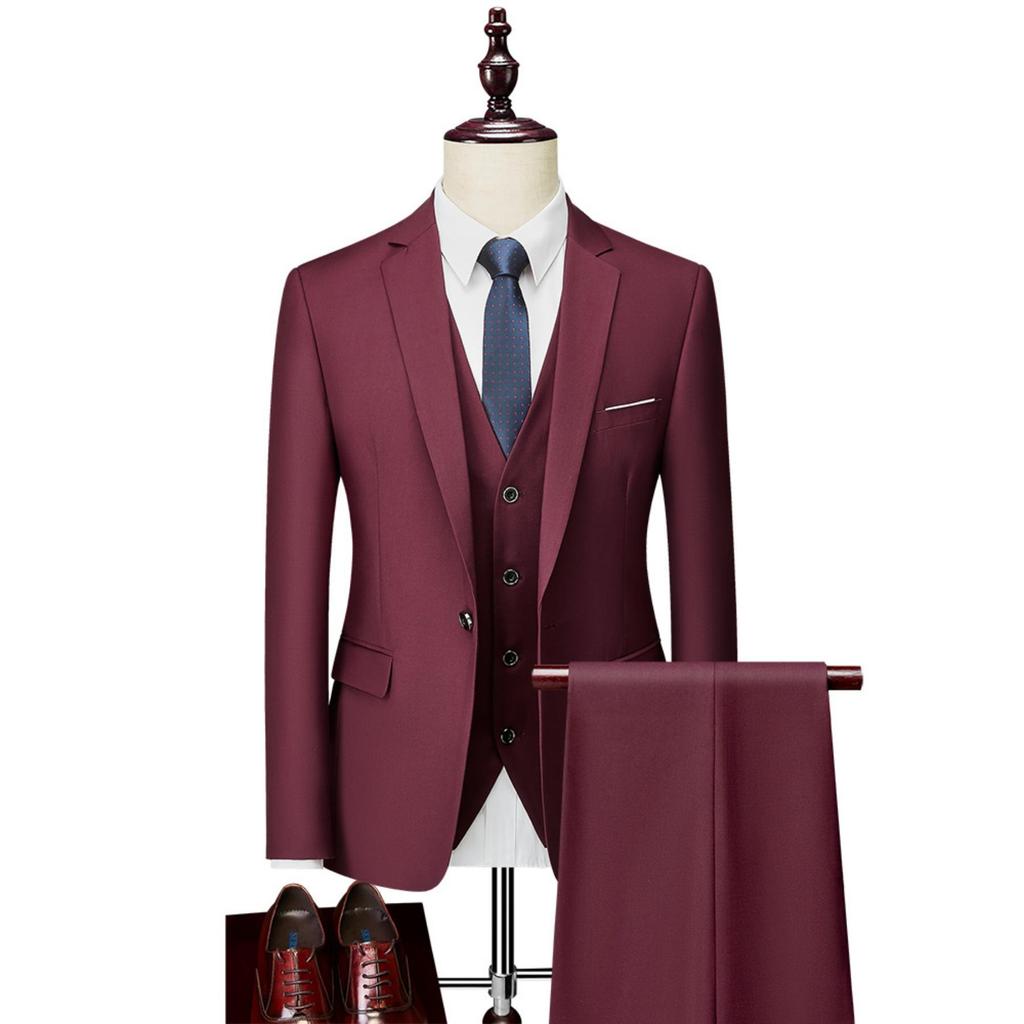 Herrenbekleidung Herren Business Casual Anzug Anzug Hochzeit Bräutigam Anzug Dreiteiliger Anzug Anzüge und Blazer