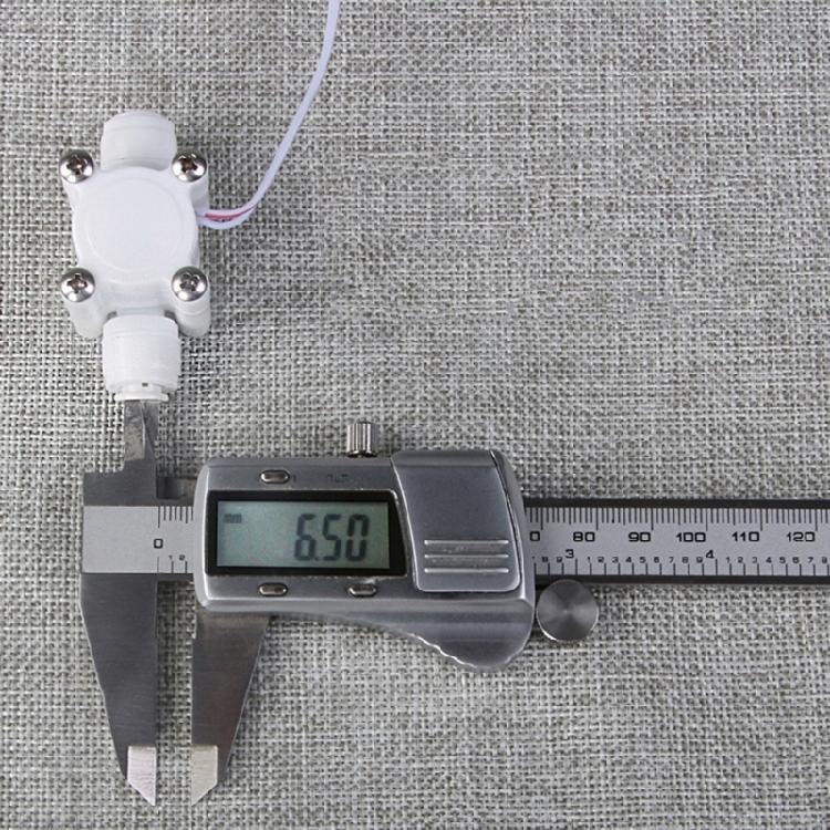 Liquid Water Flow Sensor Counter 1/4'' Quick Plug Plastics Turbine Flowmeter