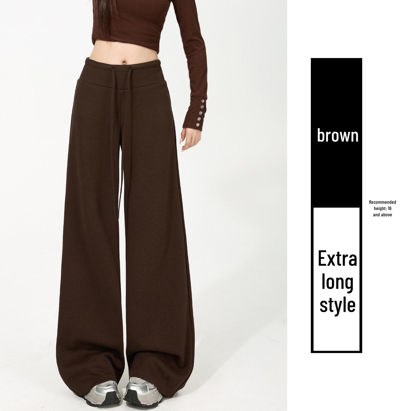 

White Velvet-Lined Women s Slim Straight Leg Faux Wool Sweatpants Small