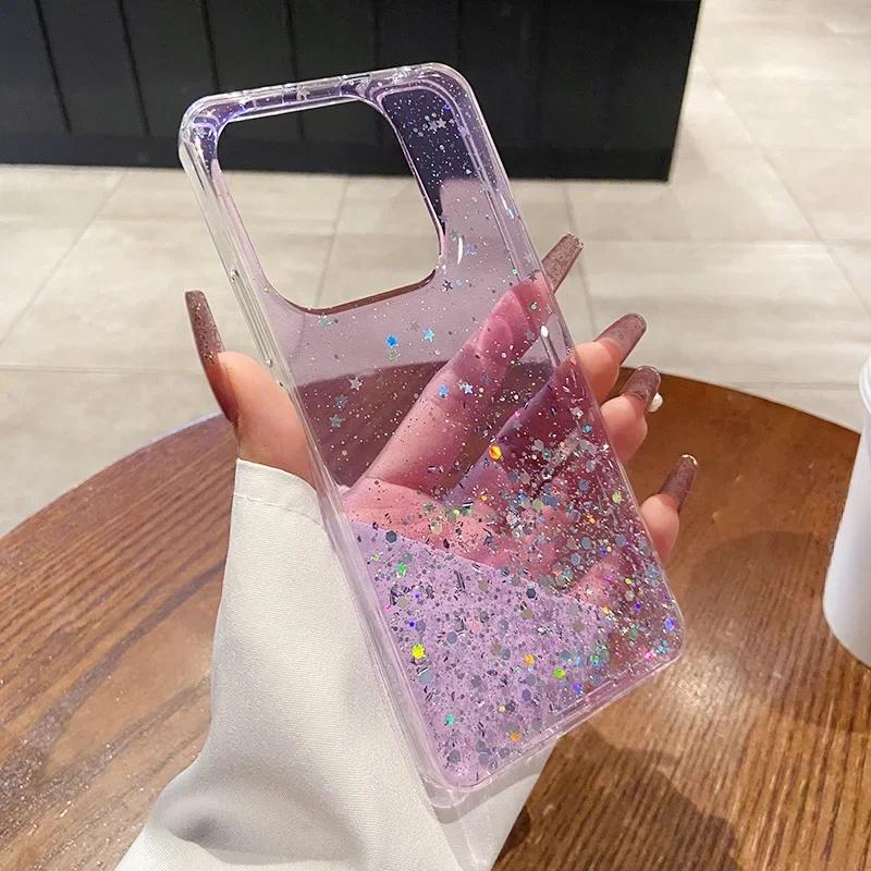 For Samsung Galaxy S20 S20Plus Plus S20FE FE S20Ultra Ultra S11 S11E S10 Lite S10E S9 Glitter Star Sequin Clear Thin Soft Case