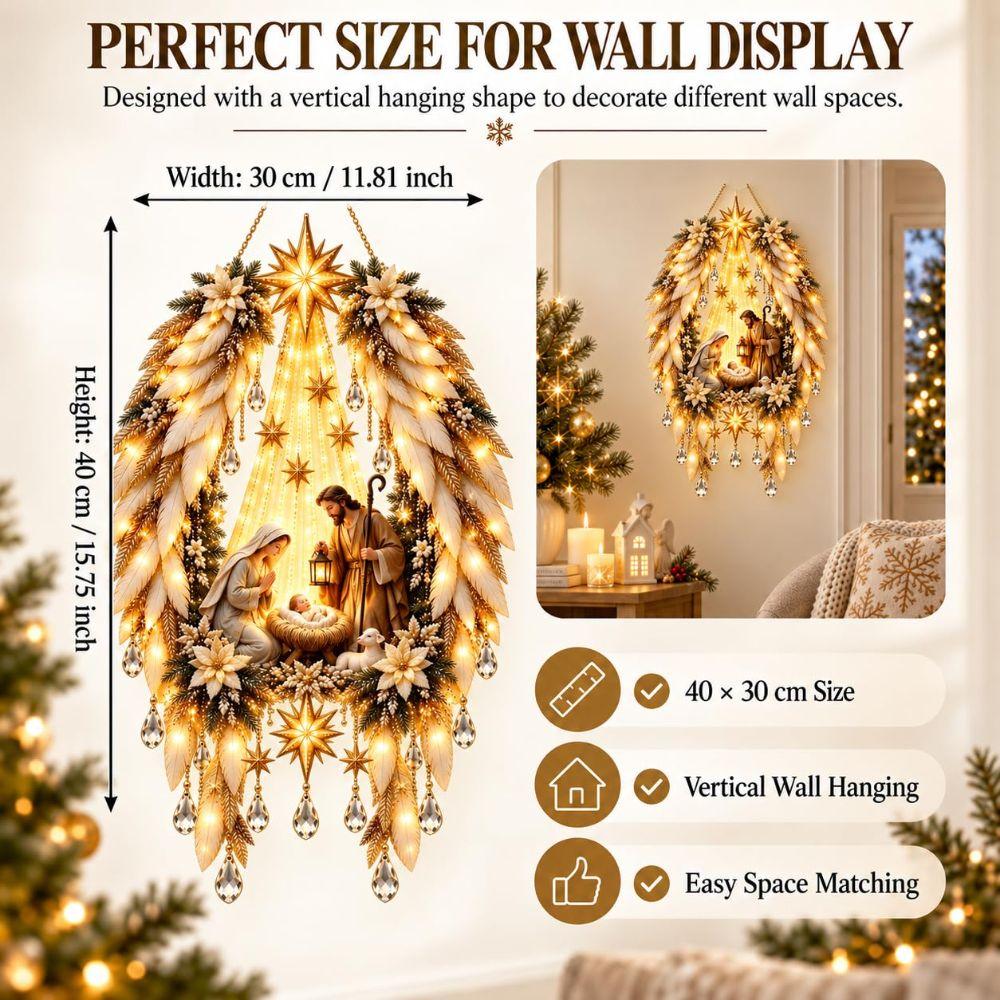 Wall Mounted Angel Blessing Wall Light Christmas Wall Decor Trail Wall Light Indoor Ornament
