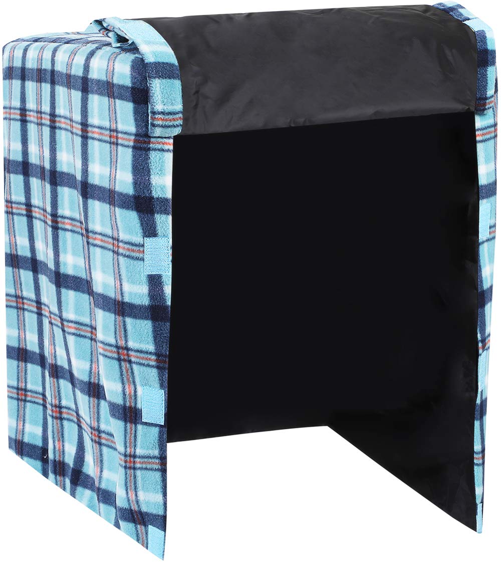 

nicoly with various Bird cage bird cage cold heat blackout curtain [Compatible cages] cover, cover, autumn/winter, fleece, protection, retention, (S, синій