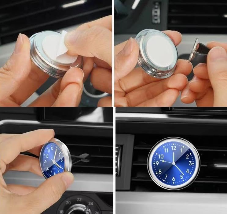 Plus Nao Car Clock Watch, Analog, Compact, For Cars, Operated, Small, Luminous, Clip,