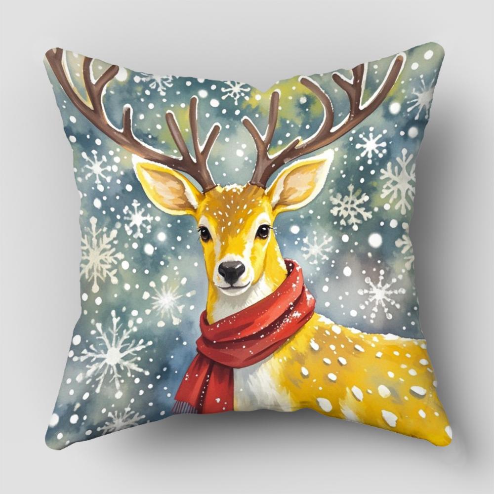 pc Pillow Case Christmas Animals Cushion Cover Throw Pillow Case Sofa Home Decorative Pillows Cover