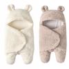 Baby Winter Fleece Swaddle Blanket Cute Newborn Swaddling Wrap Soft Plush Sleeping Sacks