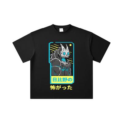 260 GSM Double Yarn 32 Count 100% Cotton Kaiju No 8 V20 Kafka Print Unisex Heavy Cotton T Shirt
