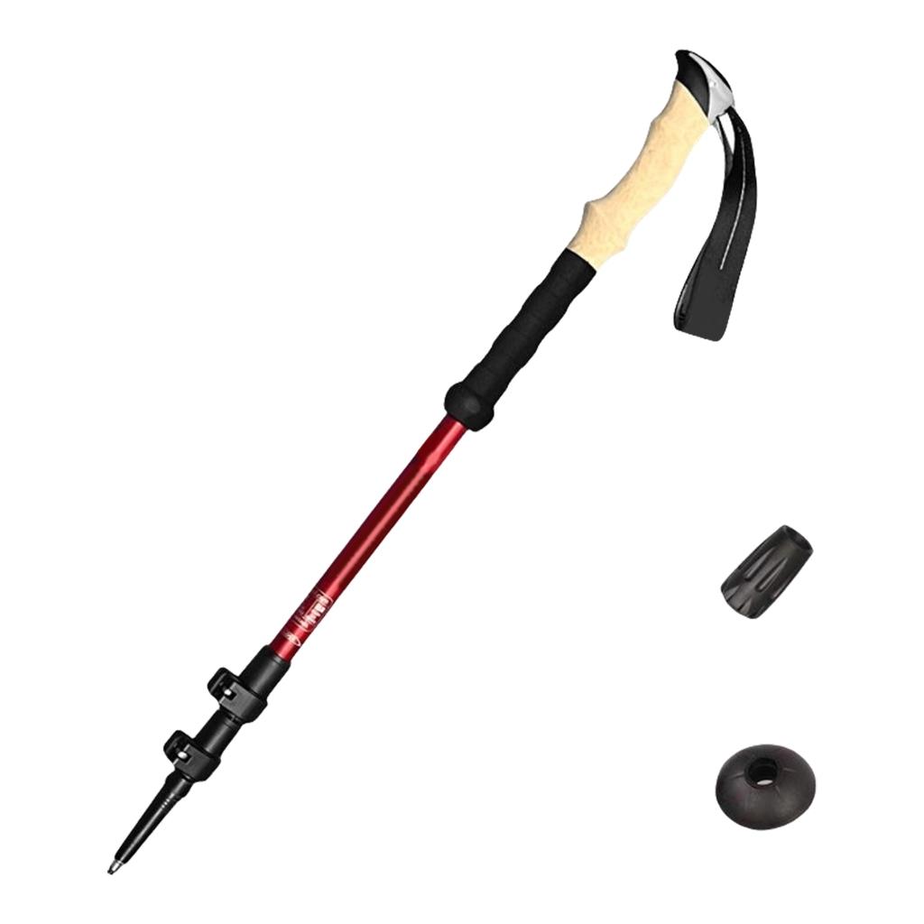 1pc Adjustable Walking Trekking Poles Aluminum Alloys Trekking Poles Telescopic Climbing Stick for Hiking and Hunting