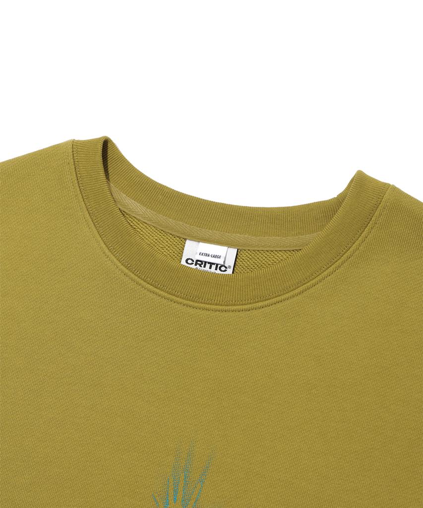 CRITIC Emergency Landed Alien Sweatshirts Olive