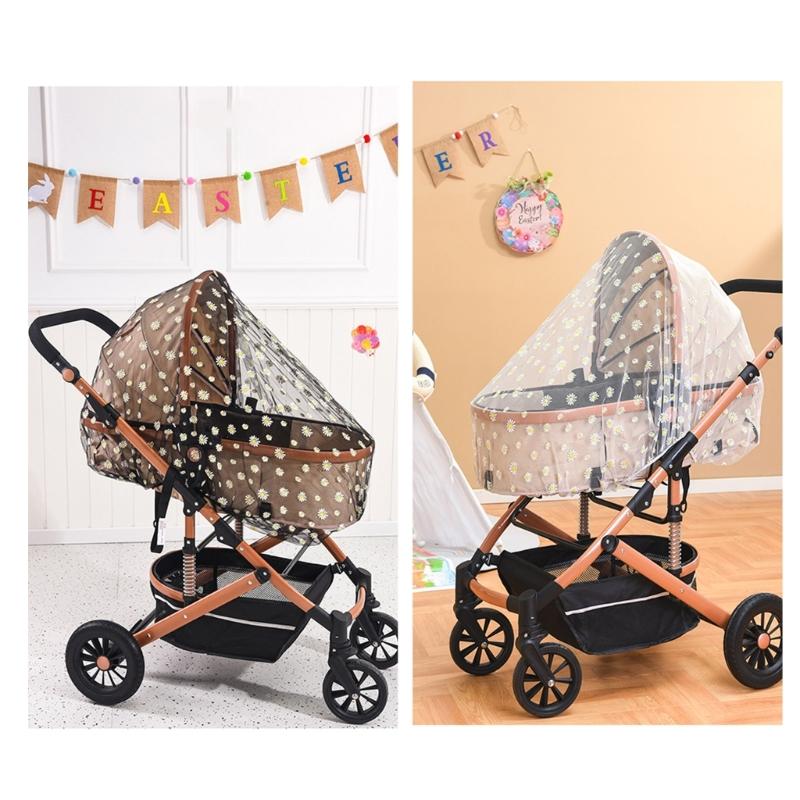 Upgraded Mosquito Net for Stroller Protective Baby Stroller Mosquito Net Perfect Bug Net for Strollers Bassinets Cradle-