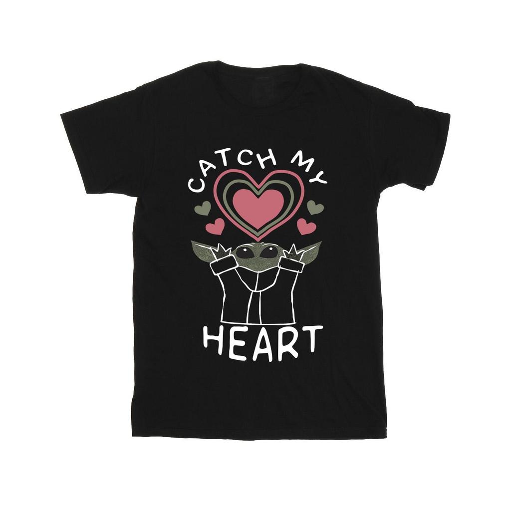 Star Wars Mandalorian Boys Catch My Heart Cotton T-Shirt