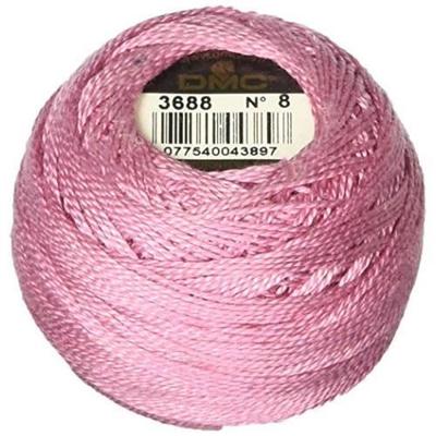 Embroidery Thread - DMC - 116 8-3688 - Perlé Cotton - Mauve - Size 8