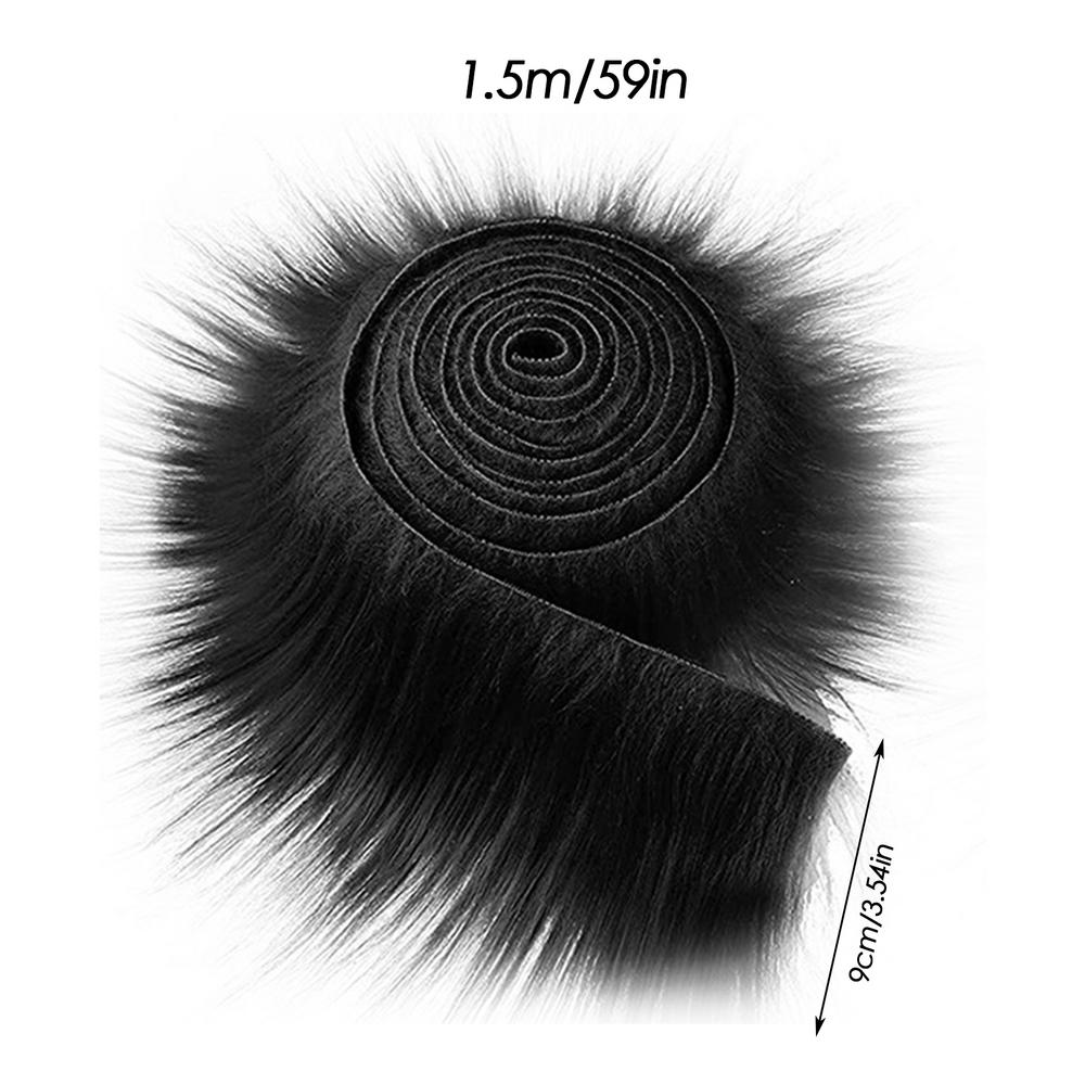 1.5M Sztuczne Futra Taśmy Rypsowe Odzież Szycie Puszyste Wykończenie Wykończenie Tkanina Szycie Kostium Pasek Pluszowe Futra Artykuły Dekoracja Domu